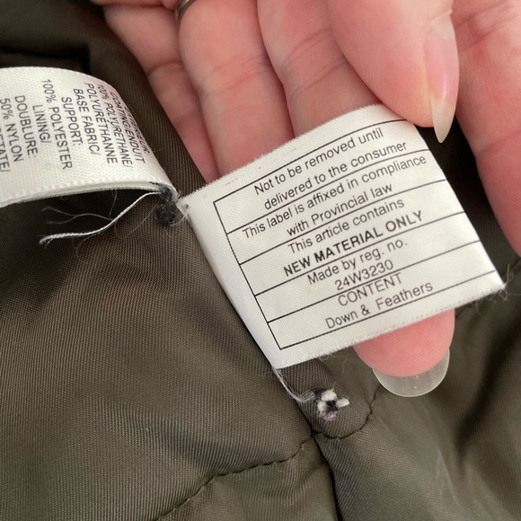 Small Green Down Winter Jacket - Picture 8 of 9